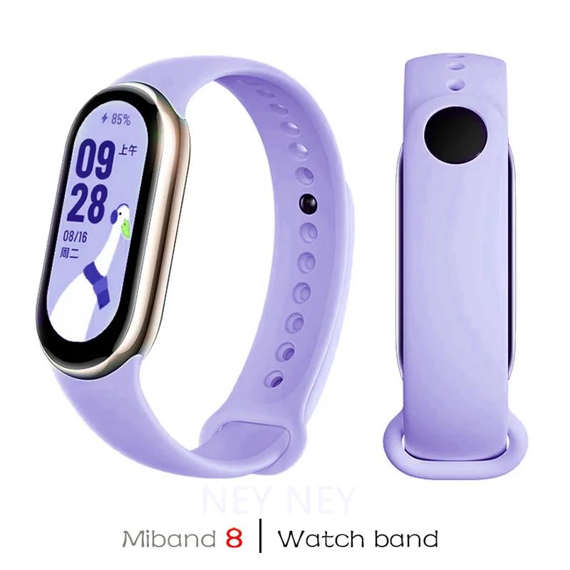 Sportarmband für Xiaomi Mi Band 8-9 NFC Armband Ersatz miband8 Silikonarmband Smartband 8 wasserdicht Uhrenarmbänder Zubehör