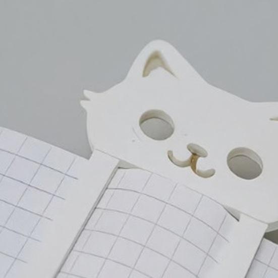 Jijijing 3D Printed Cat Bookmark, Stable Clamping Book Clip, Not Easy To Fall Off Non-Scratch Practical Reading Mark for Accessory