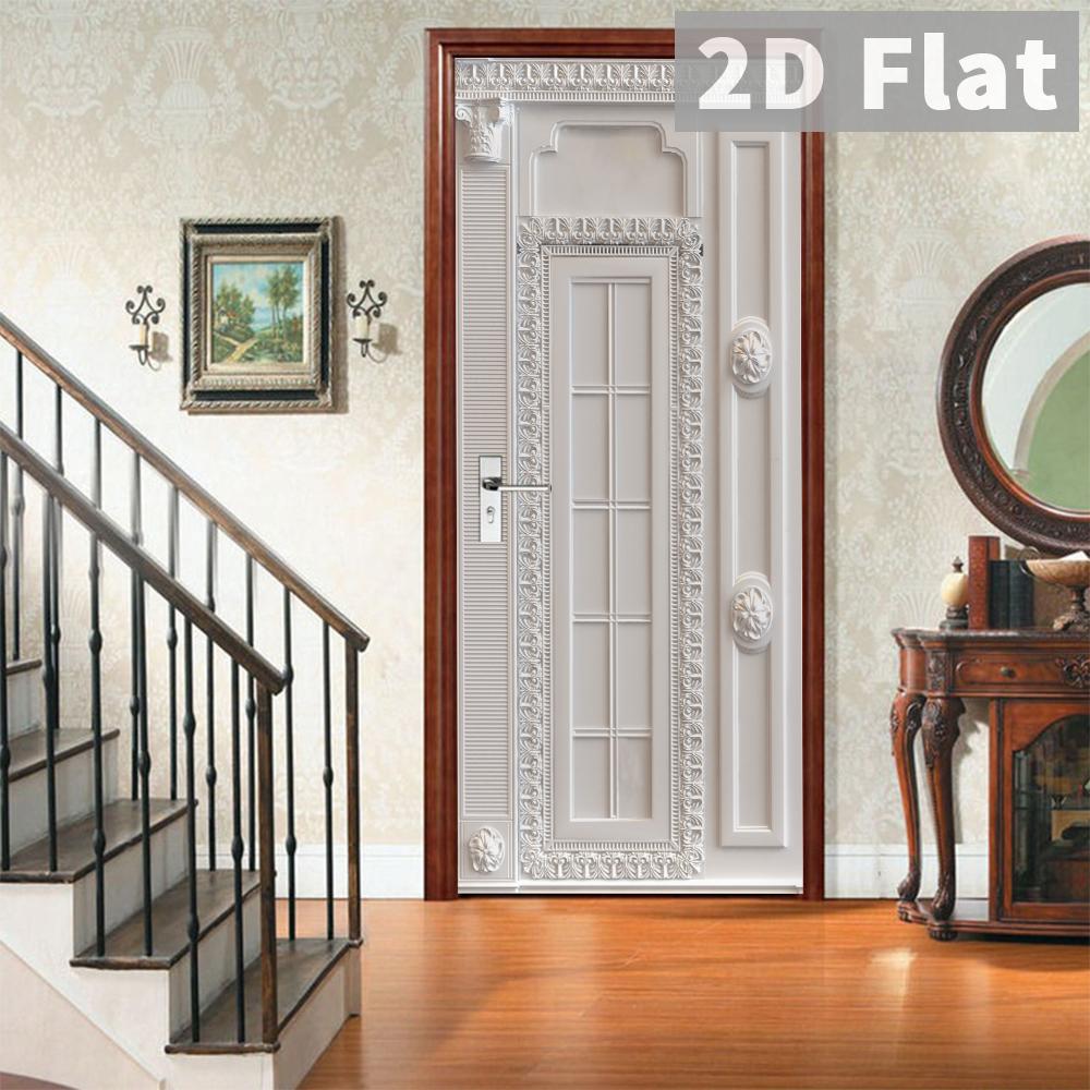 76Style 77/90cm Self-Adhesive Door Stickers Removable Wall Sticker Scenery Wallpaper Stone Stair Murals for Doors Modern Home Decor