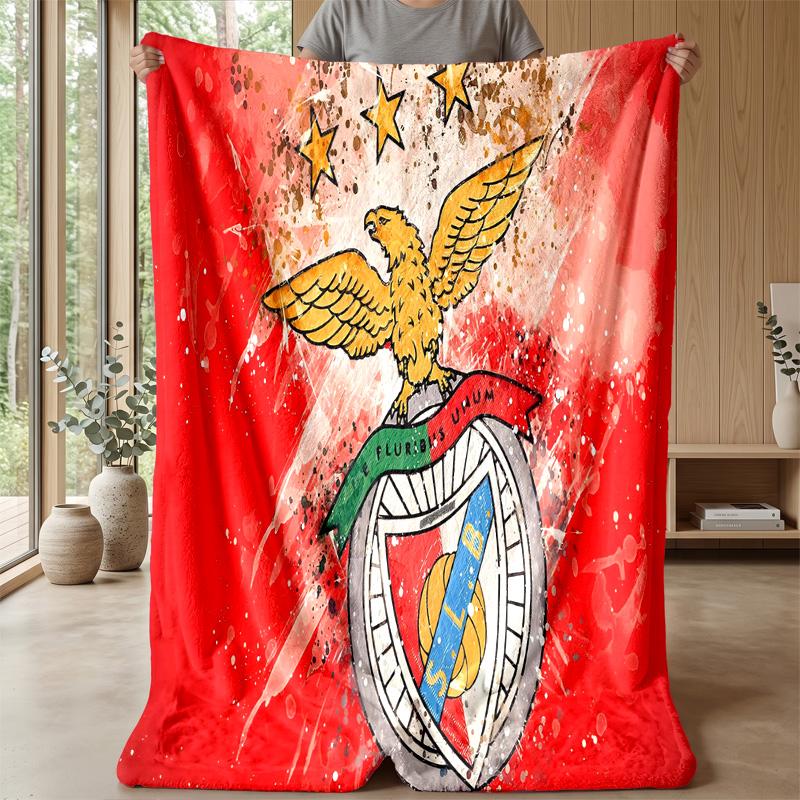 Benfica Theme Blanket Soft Flannel Fleece Blanket Warm Lightweight Throw Blanket for Home Sofa Bed