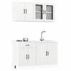 VidaXL Set of 4 "Lucca" Kitchen Furniture In Glossy White Engineered Wood 3314863