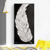 Golden Silver Feather Creative Home Decoration Painting Wall Art Picture Modern Art Simple Living Room Decoration