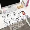 Cartoon The Little Lulu Show Mouse Pad Square Office Gaming Desk Mat Waterproof Non-Slip Rubber Decorative