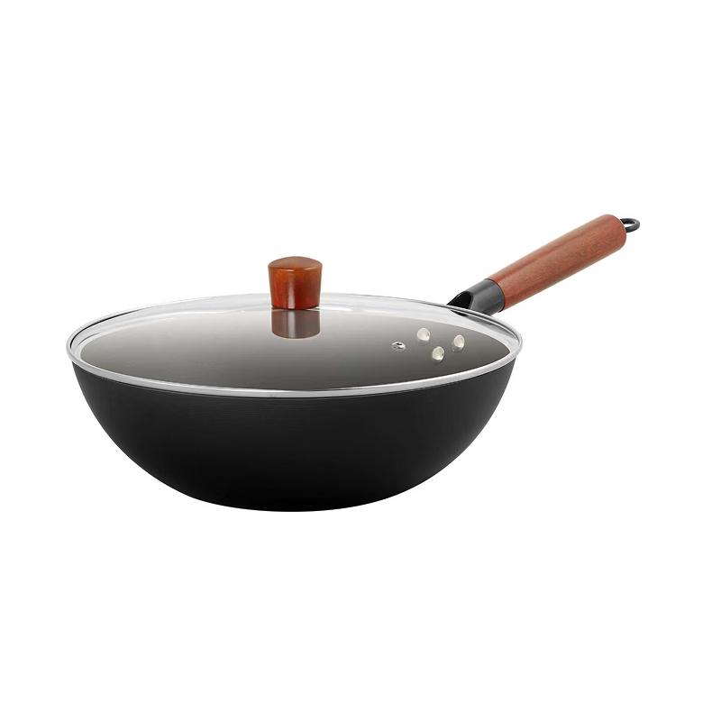 COOKER KING Wrought Iron Flat-Bottom Wok