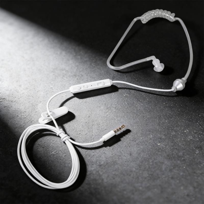 Einzelner In-Ear-Kopfhörer mit 3,5-mm-Mikrofon, Hohlrohr-Design für Smartphones, Fahren und Sport