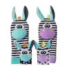 Baby Wrist Rattle Foot Finder Socks Set Animal Shape Plush Stuffed Baby Socks Toys for Newborn Boy Girl 005