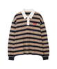 Biteoseljeu Union Stripe Collared Tee - Navy