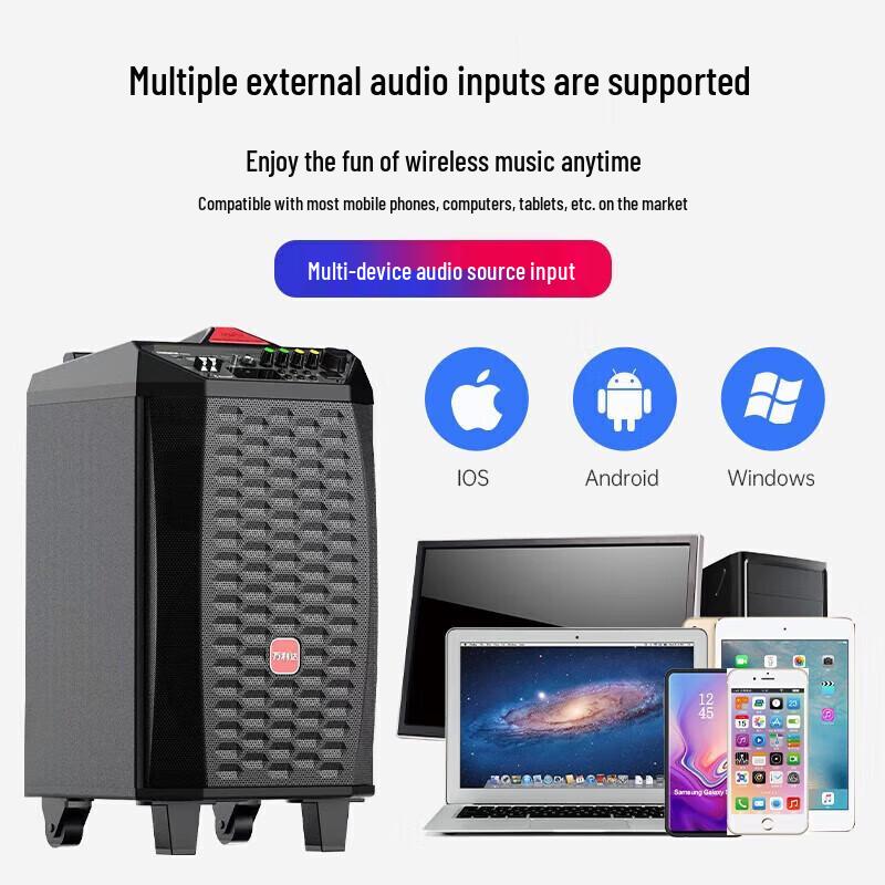 Wanlida M+9095 Portable Bluetooth Trolley Speaker