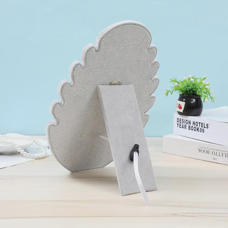 Flannel Jewelry Display Stand for Necklaces, Earrings, and Pendants with Flame Board Design