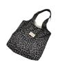 Trendy Leopard Print Fabric Tote Bag For Women Soft Comfortable Everyday Purse