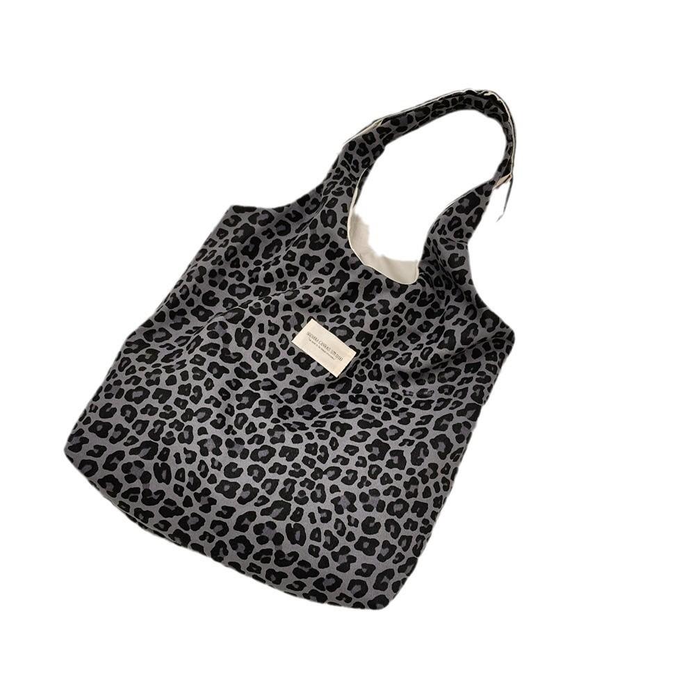Trendy Leopard Print Fabric Tote Bag For Women Soft Comfortable Everyday Purse