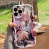 Phone Case: 2D Flat, Fits iPhone 12Pro/13/14/15/16/17/18, Phone Decoration, Pink-haired Girl with Animal Ears, Perfect for Christmas and Halloween Gif
