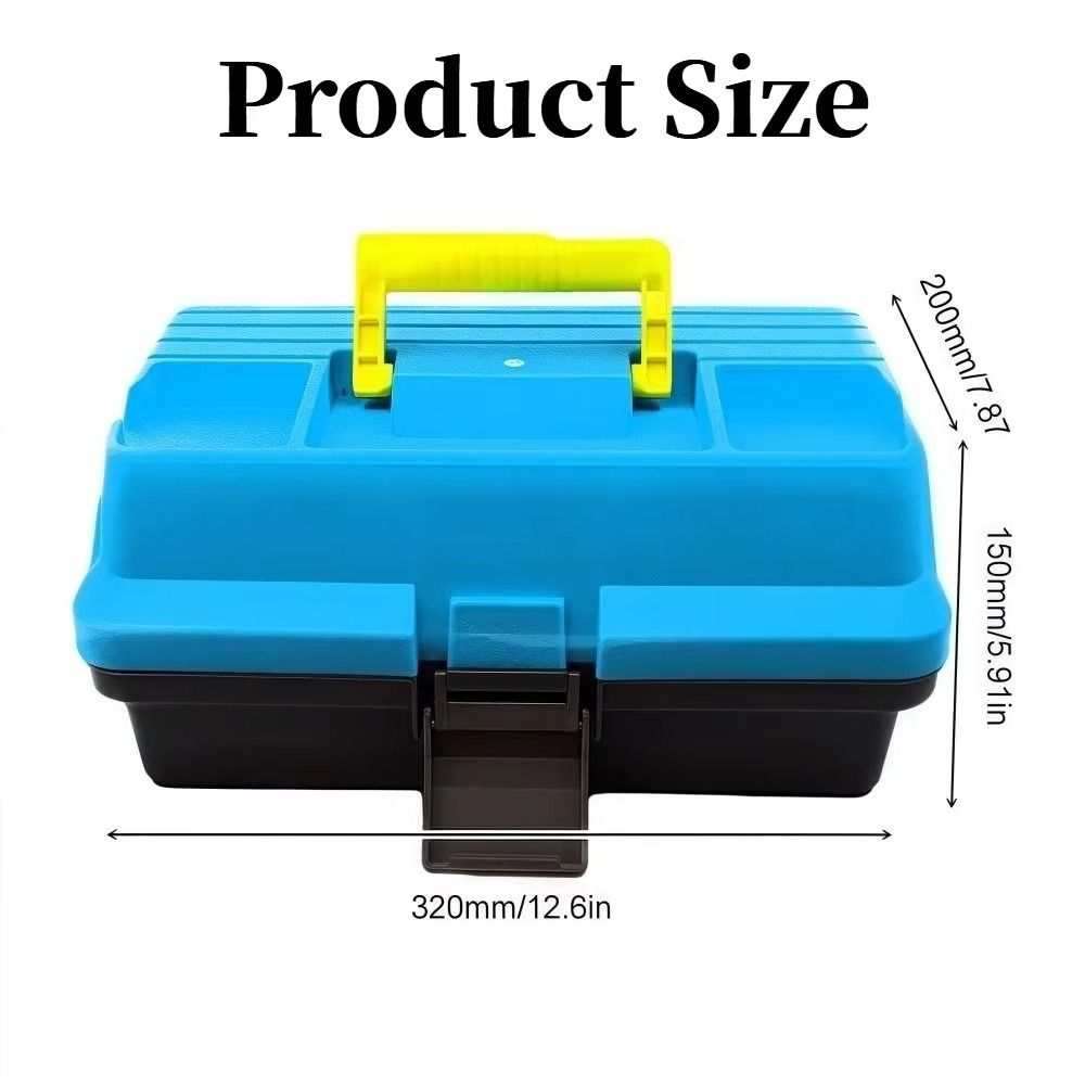 With Handle Fishing Tackle Box 3 Layers Hardware Storage Box Fishing Gear Box  Outdoor Sports