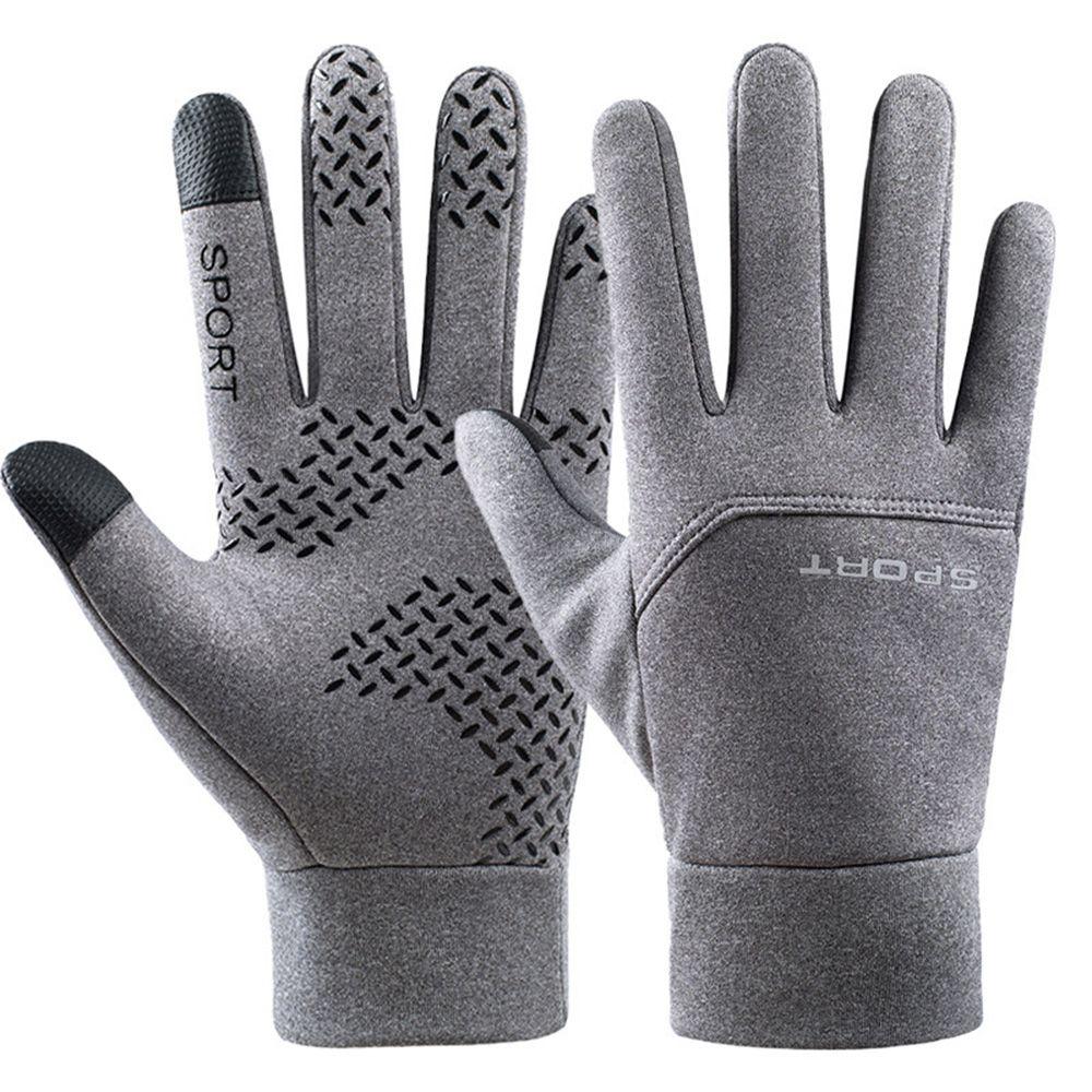 Male Two Finger Out Warm TouchScreen Mittens Cycling Gloves Full Finger Gloves Protective Mittens