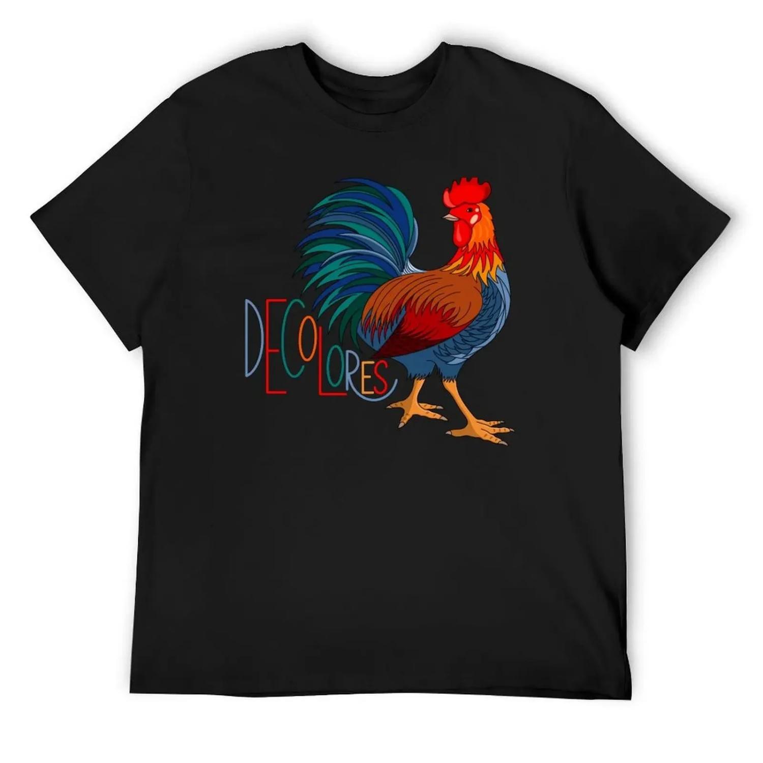 DeColores Cursillo Rooster On Black T-Shirt Aesthetic clothing new edition aesthetic clothes custom t-shirts luxury clothes men S