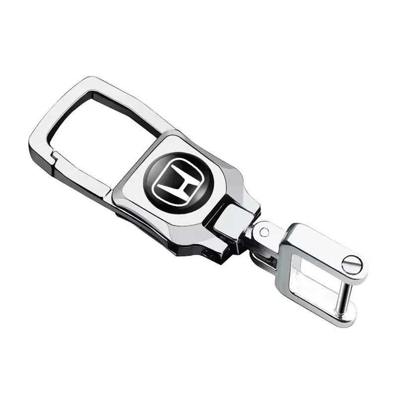 1pcs Metal Car Keychain Keyring Key Auto Accessories For Honda Civic Fit Jazz GK5 Accord Pilot CRV Odyssey Passport City HRV KU9