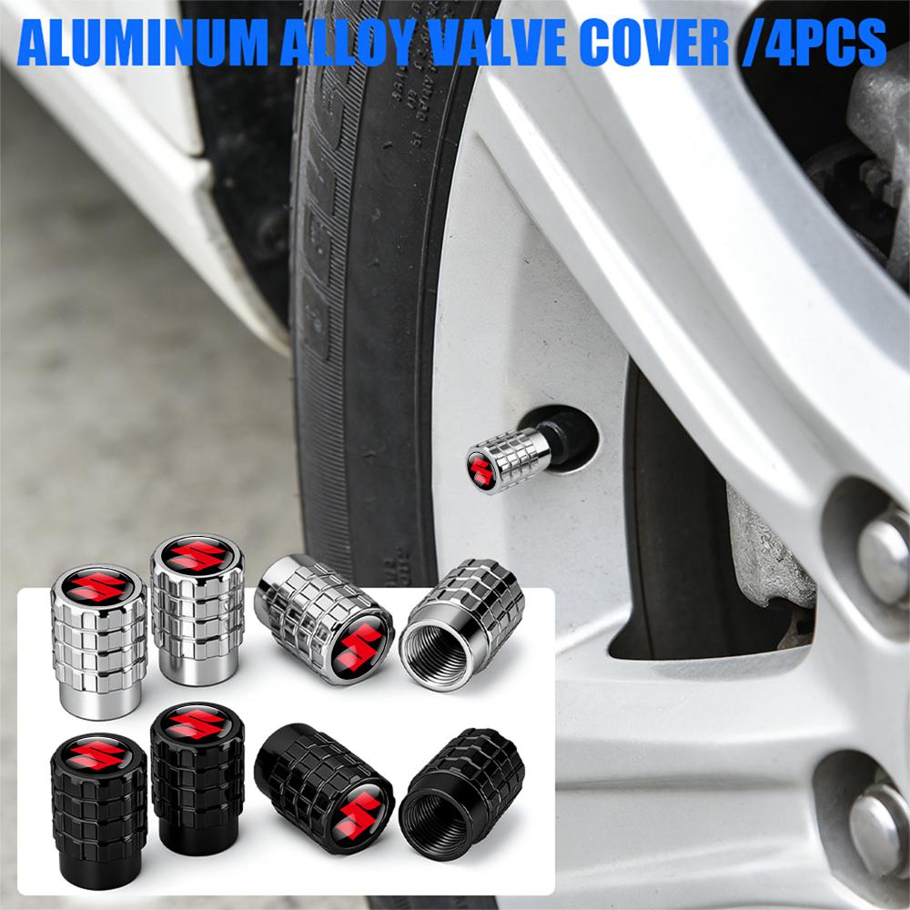 3D hliníková slitina Krytky ventilků pneumatik na kola auta Kryty stonků ráfků pneumatik Airdust pro Suzuki Alto AX100 Liana Gsxr 600 750 Celerio Cross