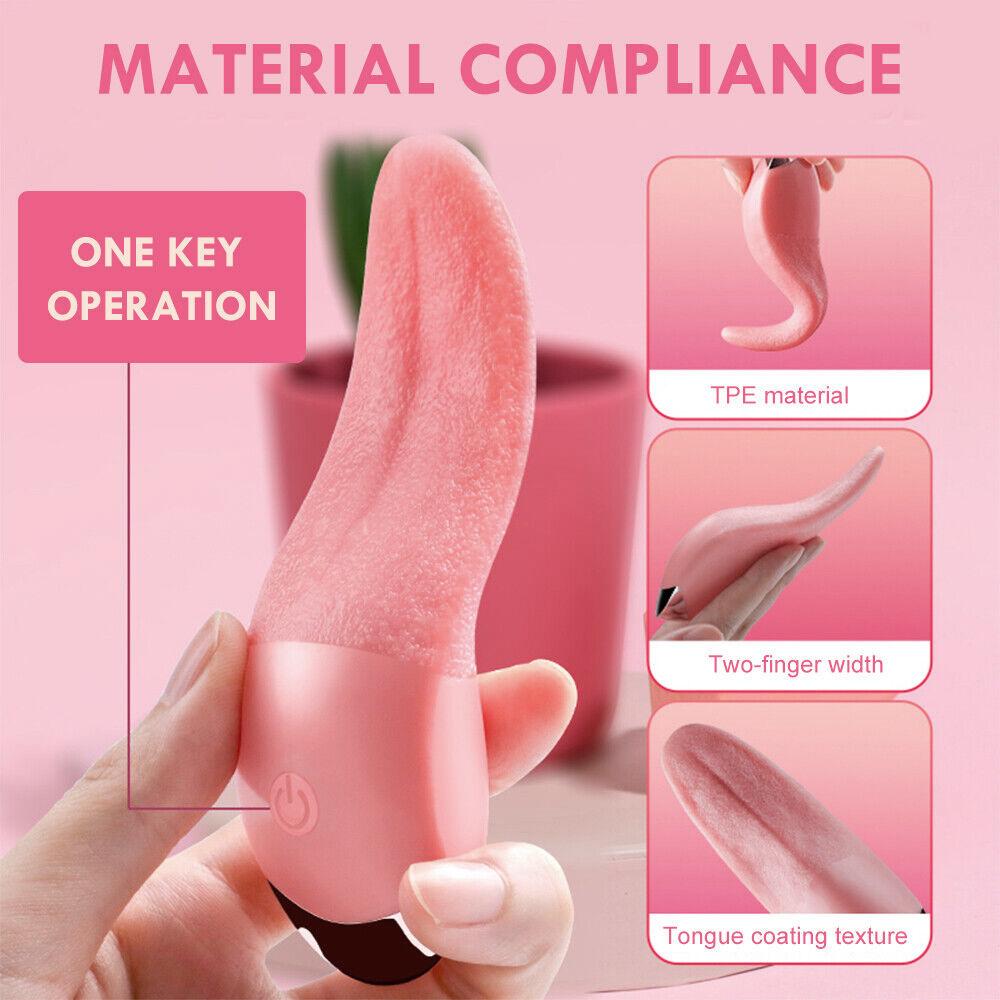 Female clitoris licker realistic tongue vibrator vagina massager stimulator female masturbator sex toys for woman ang couples