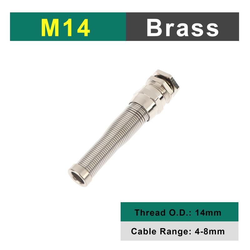 Electrical Nickel Plated Brass Cable Gland Waterproof Strain Relief Anti Bending for 8mm10mm Wire Clips Offices