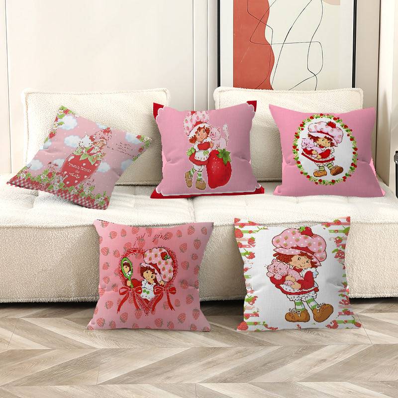 S-Strawberrys-S_Shortcakes Cushion Cover Polyester Sofa Cushions Decorative Throw Pillows Home Decoration Pillowcover