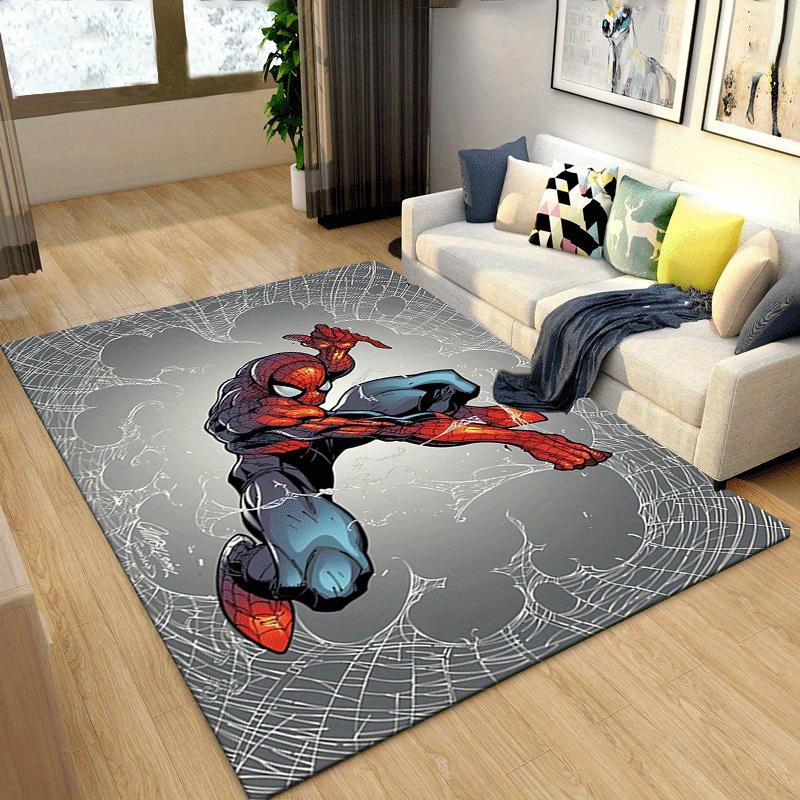 1pc Spider-Man Pattern Area Rug Soft Flannel Floor Mat for Living Room,Office,Bedroom and Carpet,Sofa Coffee Table Floor Mat