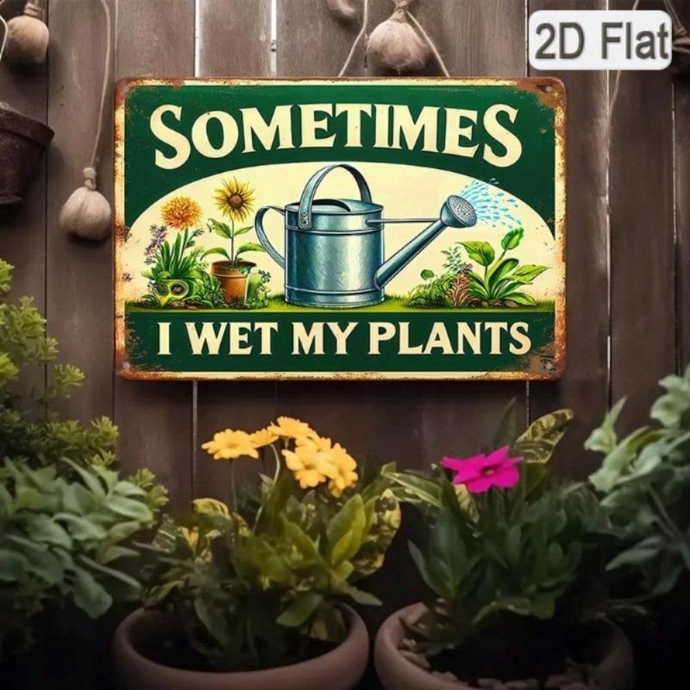 Vintage Metal Sign Garden Wall Decor Weather Resistant Yard Art Home