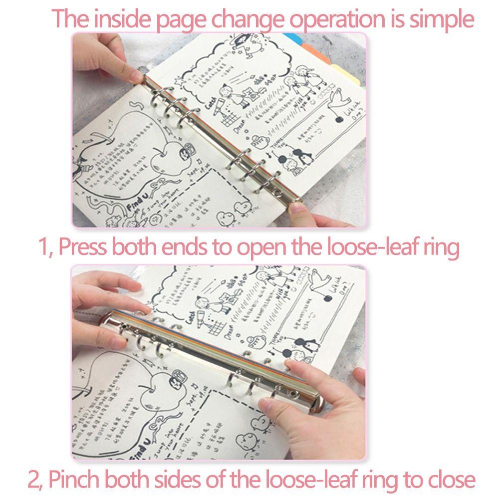 Waterproof Colored Binder Cover Transparent Notebook Protector Gift Handbook Cover  Journal