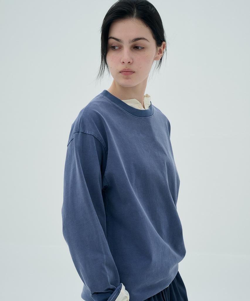 Jeonggamseutyudio Pigment Dyed Round Neck Long Sleeve_4 Color