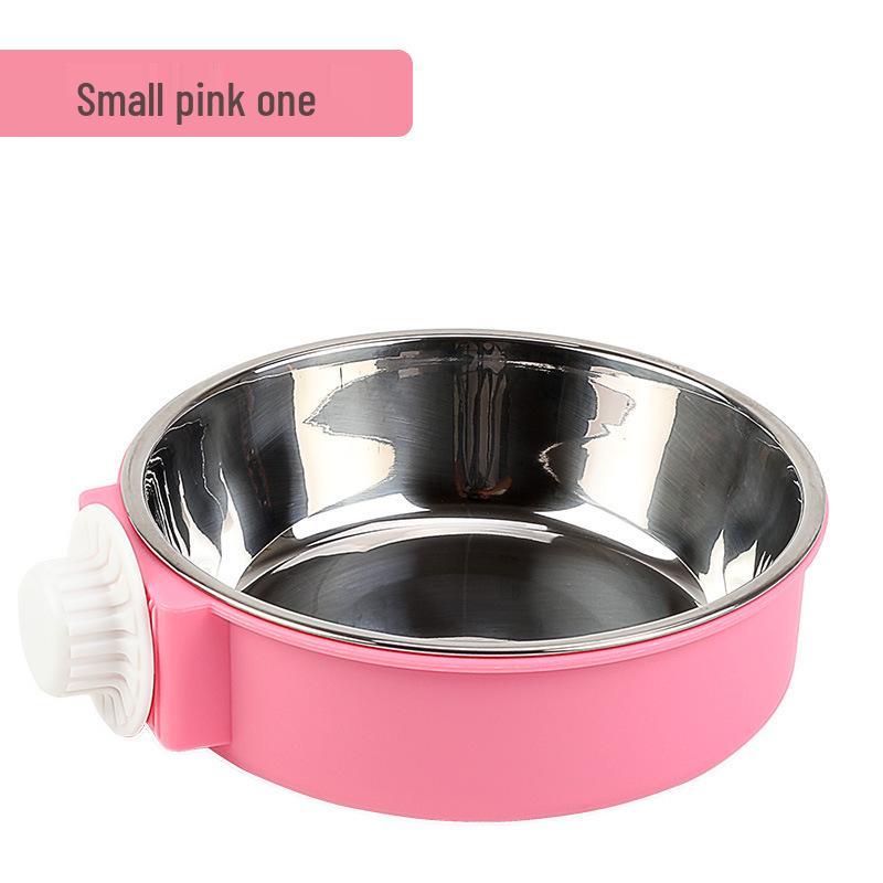 Stainless Steel Cat & Dog Hanging Bowl - Two-in-One Anti-Fall Design