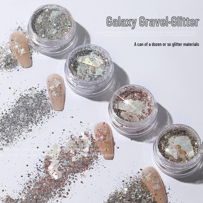 

Dreamy Galaxy Crystal Stone Glitter & Seashell Nail Decorations