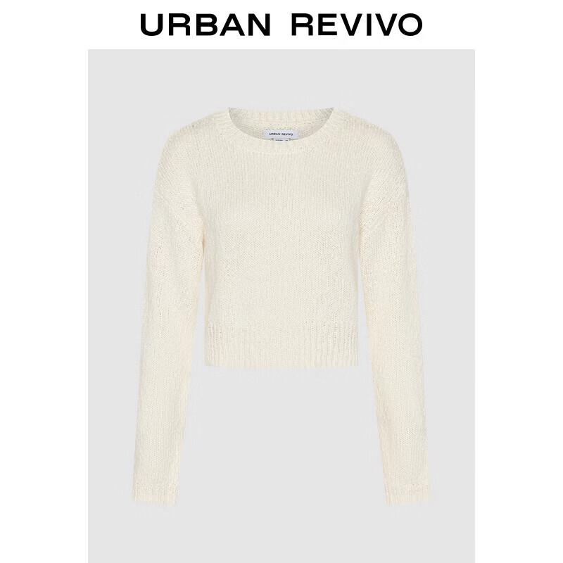 

UR Women s Short Round Neck Long Sleeve Knit Sweater XS