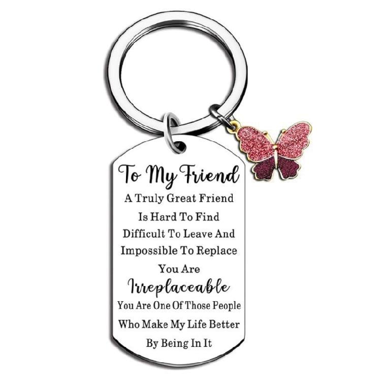 Unique Friendship Keyring Stainless Steel Key Chain Never Fades Or Breaks Birthday Christmas Gift