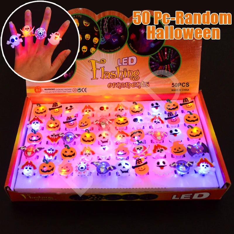 LED Luminous Christmas Ring Snowman Antlers Glow in Dark Finger Light for Xmas Party Children Adult Gift