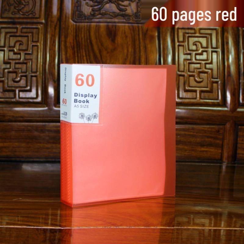 A5 Vícevrstvý průhledný držák na dokumenty se 40/60/80/100 kapsami na účtenky a pro třídění.