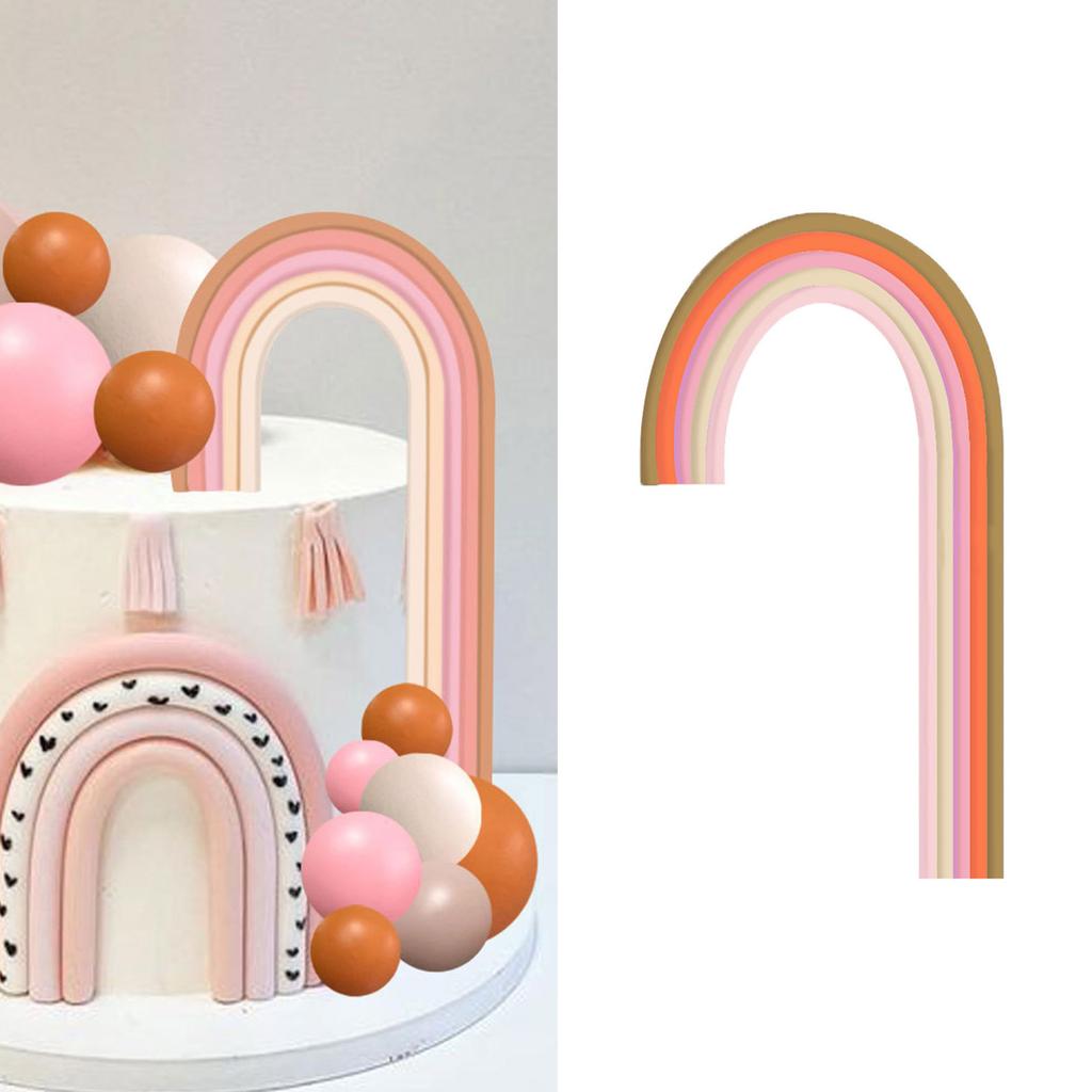 Rainbow Cake Toppers Decoration for Fruit and Dessert Display Multipurpose Cake Embellishment Birthday Party Supplies