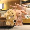 Cute Long Ear Bunny Plush Pendant Cartoon Doll Bag Car Keychain Decoration