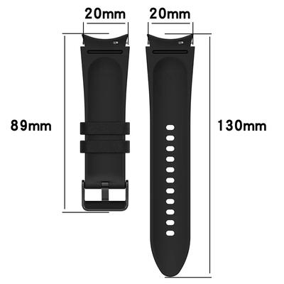 Klassisches Leder- und Silikonarmband für Samsung Galaxy Watch 7 6 5 Pro 40 mm 44 mm Band ohne Lücken Watch6 4 Classic 47 43 46 mm Armband mit gebogenem Ende