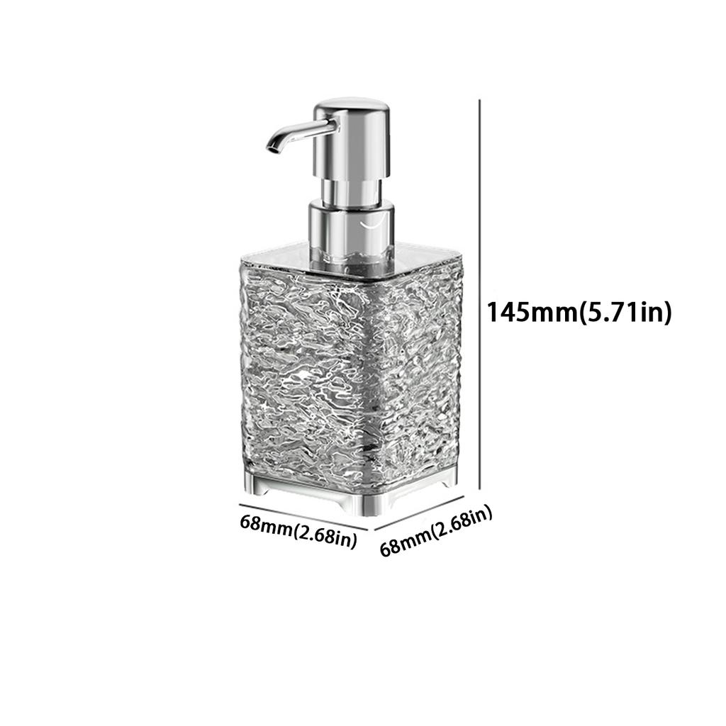 Square/Round Liquid Soap Dispenser Plastic Push Bottle Leak-proof Design Kitchen Bathroom General Purpose