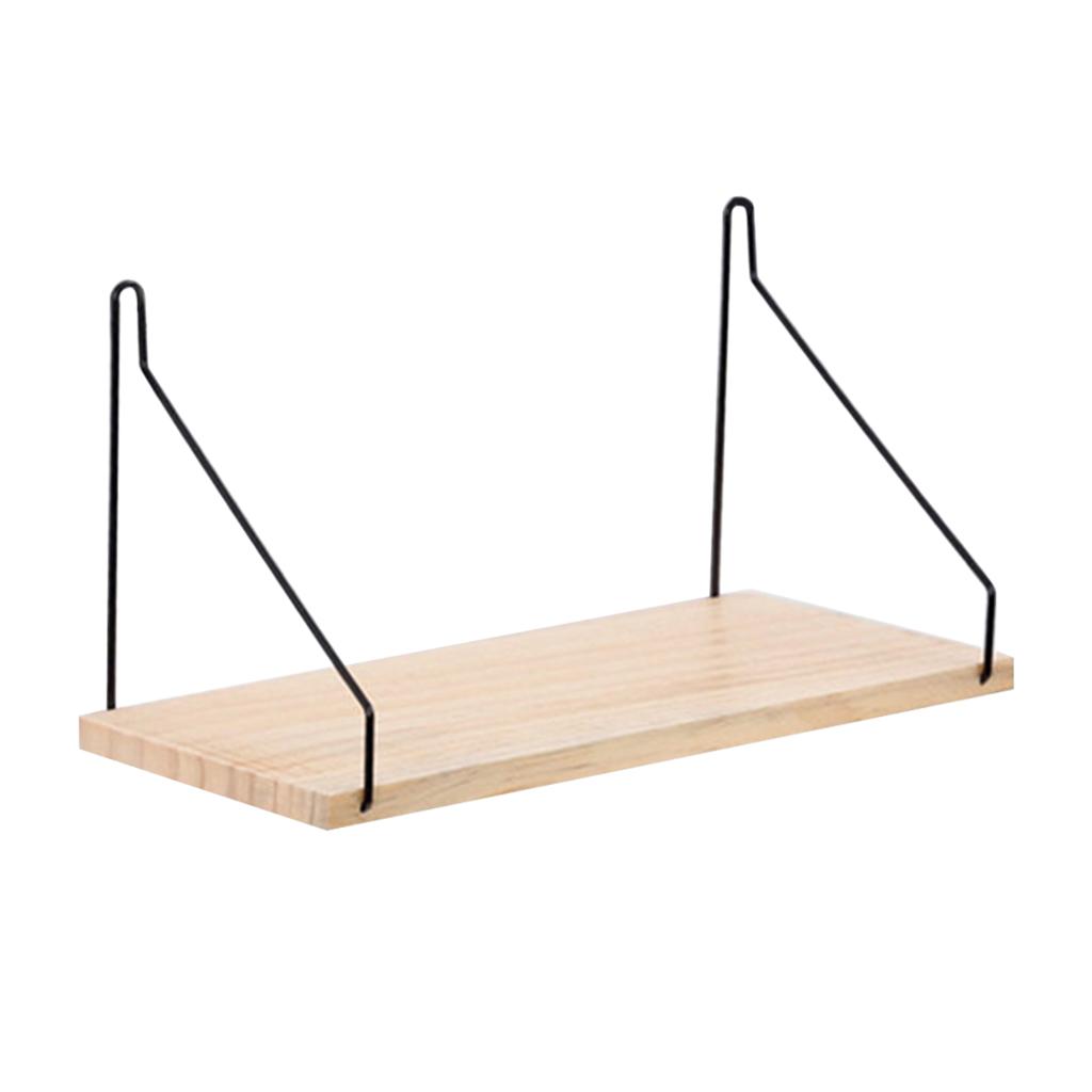Floating Shelves Wall Mounted Wood Hanging Display Storage Beige S