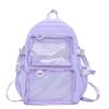 Versatile Large-Capacity Transparent Ita Backpack for Girls and Women