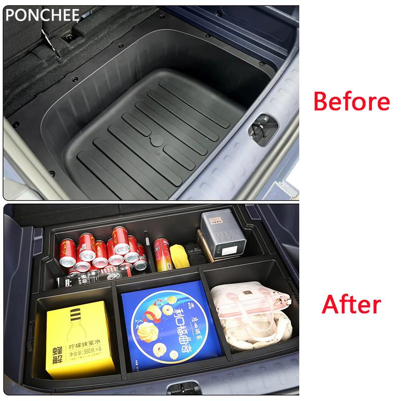 For Leapmotor B03X A10 2026 Trunk Storage Box Upper and Lower Layers Convenient for Storage Automobile Modification Supplies