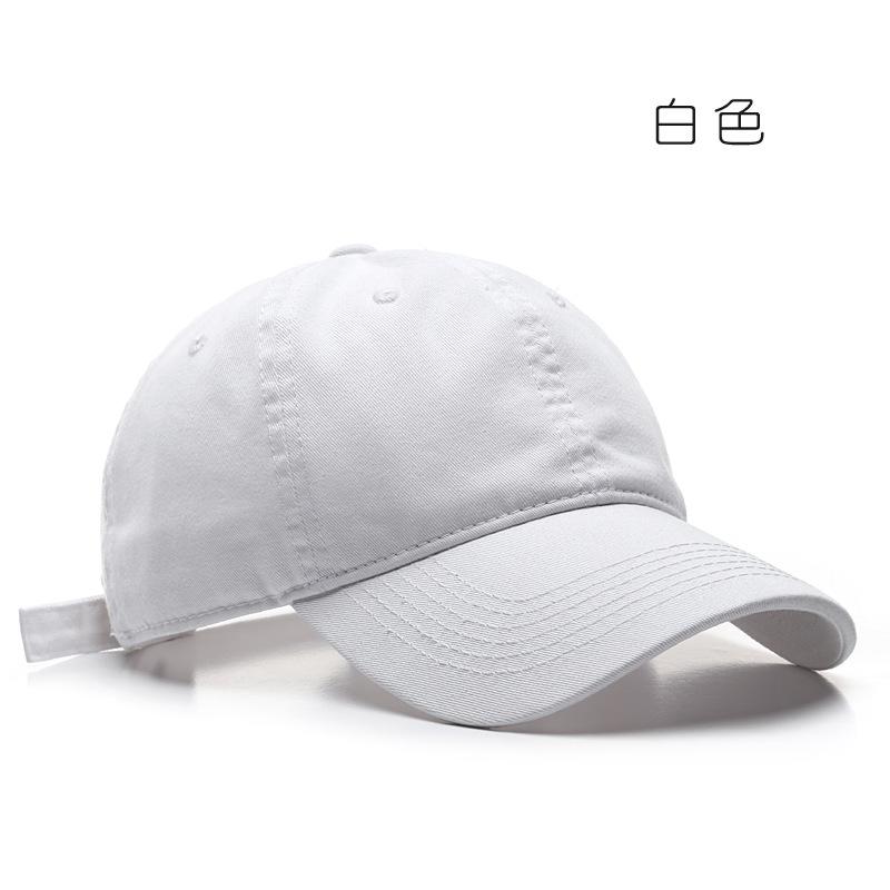 Washed Curved Brim Cotton Cap Solid Color Cotton Light Board Sun Protection Sunshade Baseball Cap