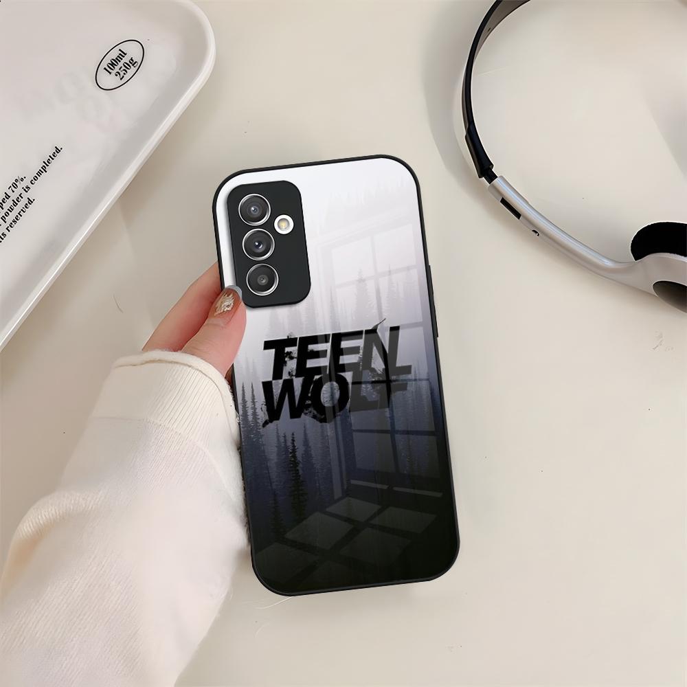 Teen Wolf Phone Case Glass For Samsung S24 S23 S20 S25 S21 S22 Ultra Fe Plus A05 A06 A16 A26 A36 A56 Coque