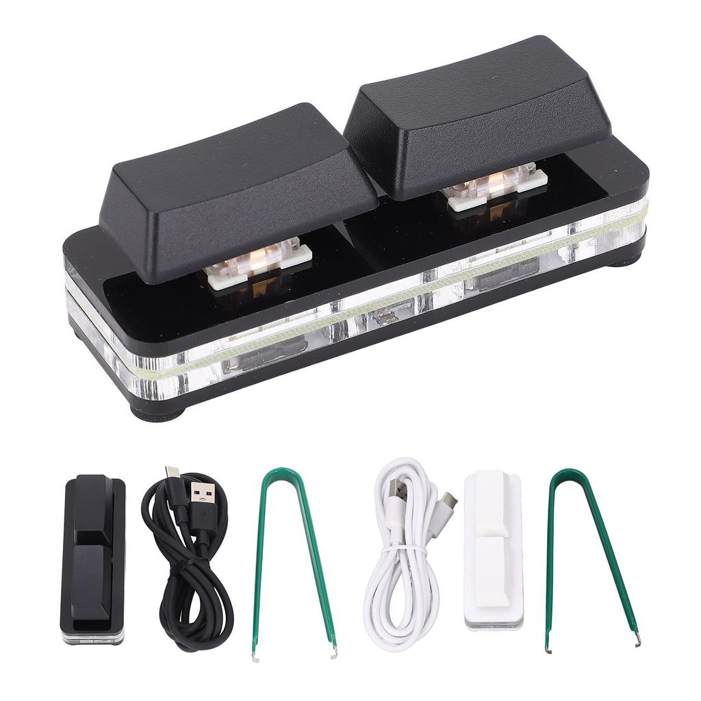 Programmierbare PC-Tastatur, 2 Tasten, RGB, USB, verkabelt, Hot-Swap-fähig, programmierbare OSU-mechanische Tastatur für Ga