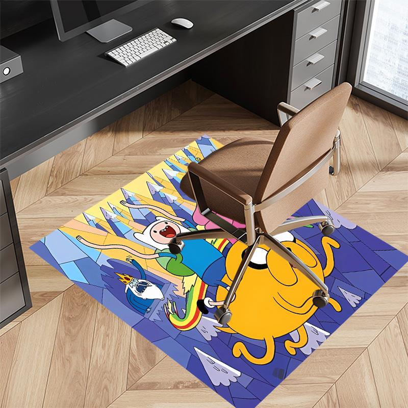 Adventure Time Printed Absorbent Washable Carpet, Non-Slip Bathroom Mats, Kitchen Rugs, Yoga Mat,Living Room Entrance, Camping Picnic Rugs