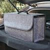 Soft Felt Car Trunk Organizer Boot Storage Bag Anti-Slip Compartment Tool Storage Box Automobile Interior Accessories