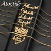 Atoztide Custom Name Necklace for Women Frosted Heart Butterfly Pendant Stainless Steel Jewelry Personalized Chain Birthday Gift