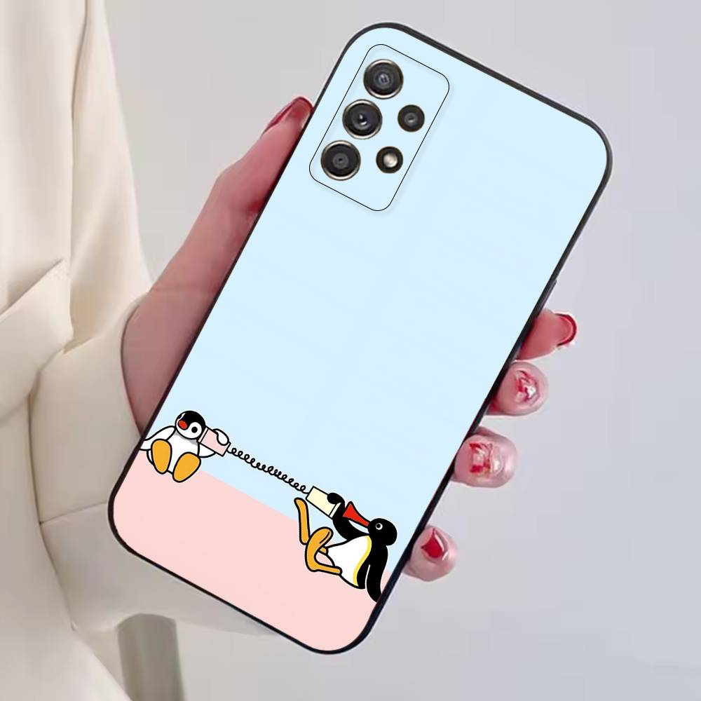 

Cute P-Penguin Pingu Phone Case For Samsung S25,S24,S21,S22,S23,S30,Ultra,S20,Plus,Fe,Lite,Note,10,Black Cover Samsung S24Plus