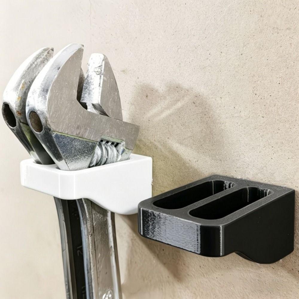 2-Slot Design Tool Organizer Plastic Wall Mounted Rack Practical Wrench Storage Rack  Tool Storage