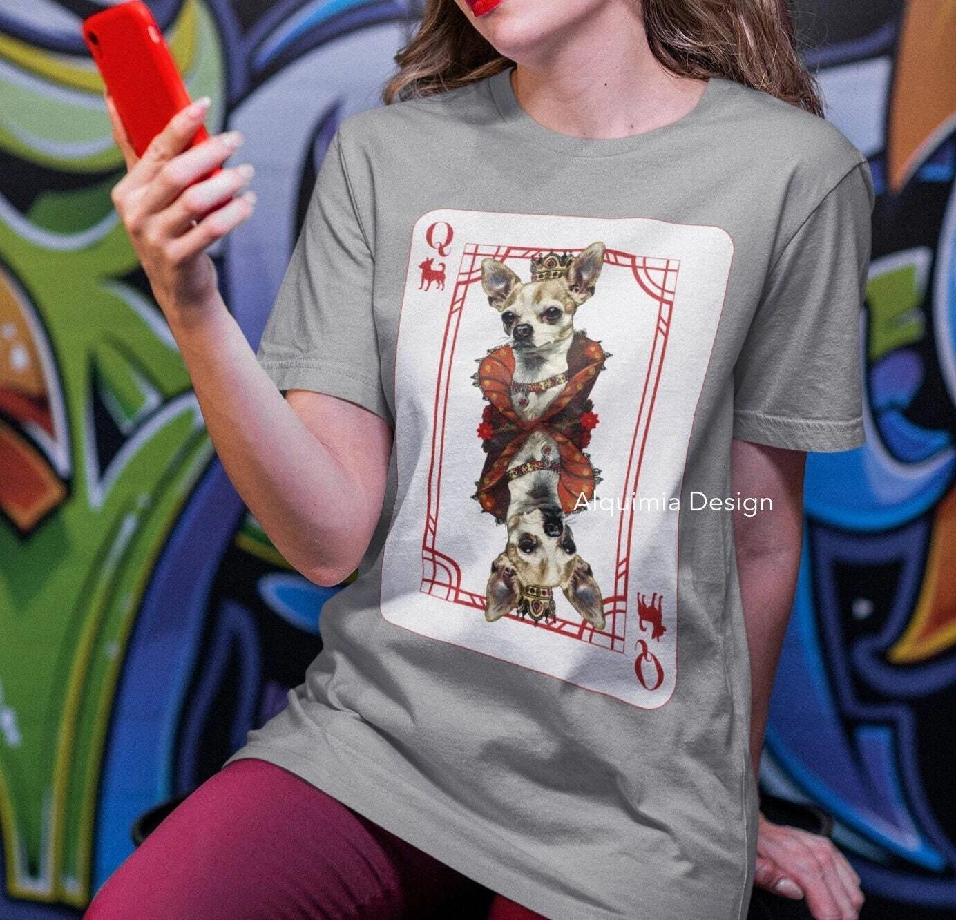 Queen of Chihuahua Card Shirt XL